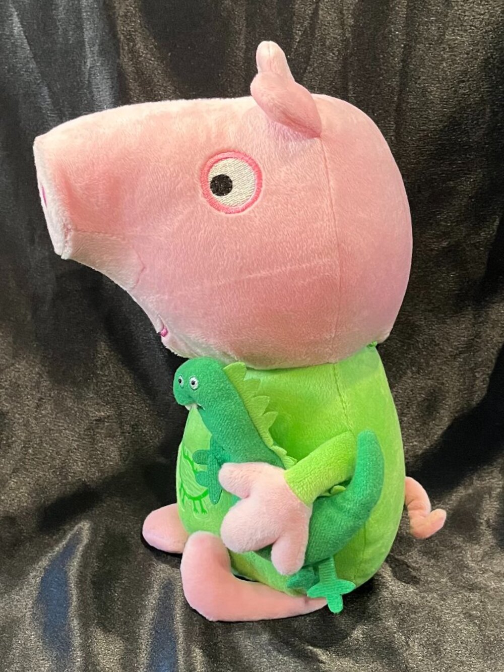 Peppa Pig George Pig Plush Toy Holding Green Dinosaur Talking Plush 12" Stuffed